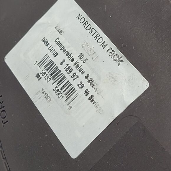 TORY BURCH EVERLY DOUBLE STRAP LEATHER FLAT SANDALS DARK LOTUS SZ 10.5 new - Picture 8 of 8